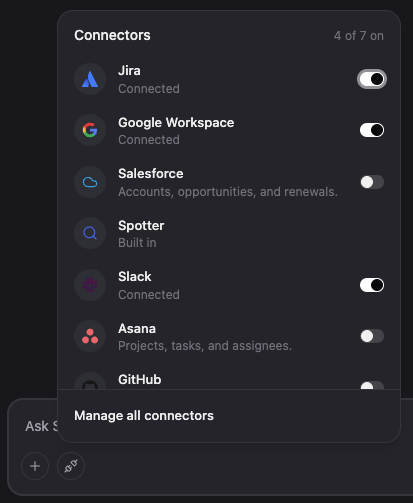 default agent connectors