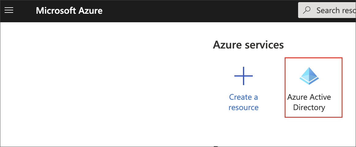 Under Azure services