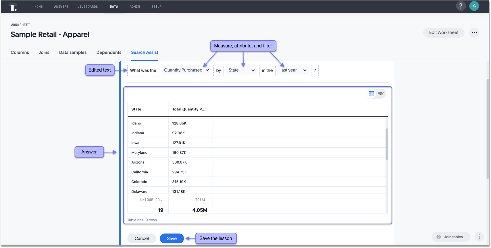 Completed Search Assist query