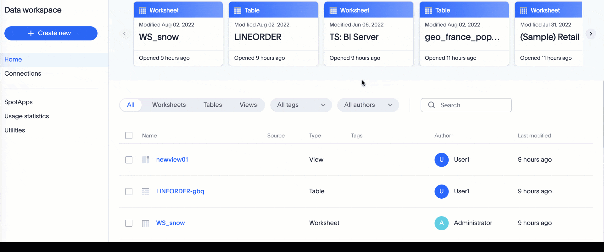 Data worksapce edit tags gif