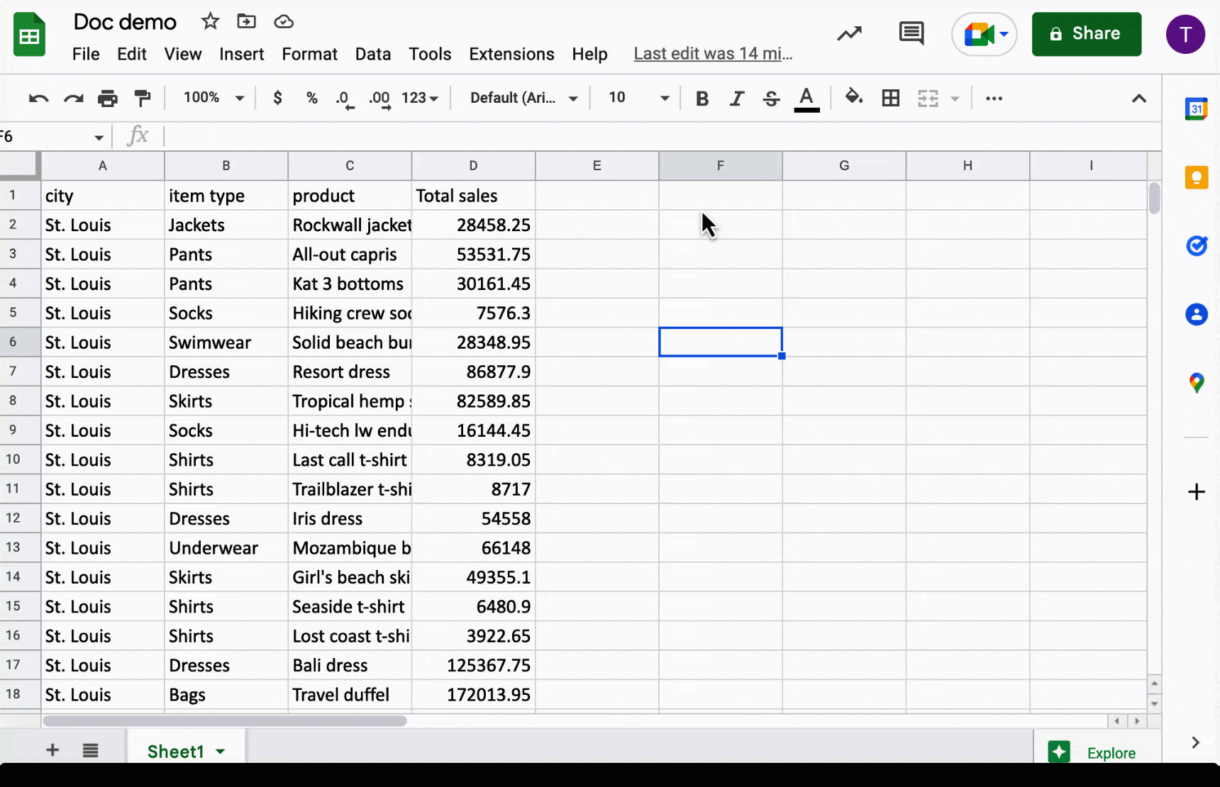 Google sheets gif