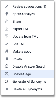 Enable Sage on a Model