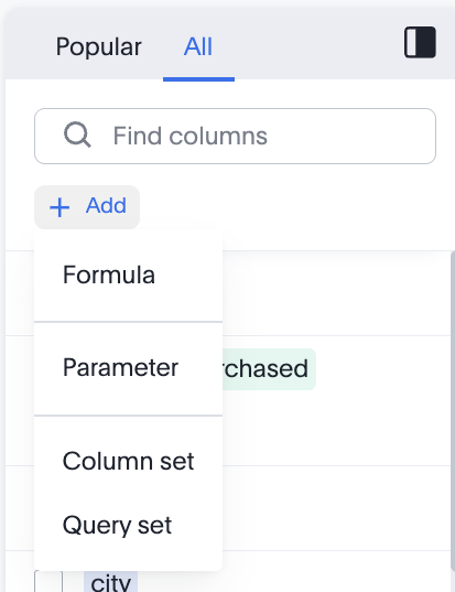 Add column set