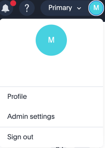 Navigate to Admin settings.