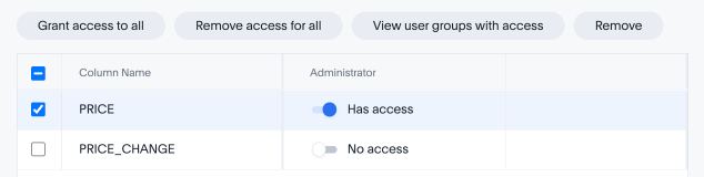 Options appear when you select the checkbox.