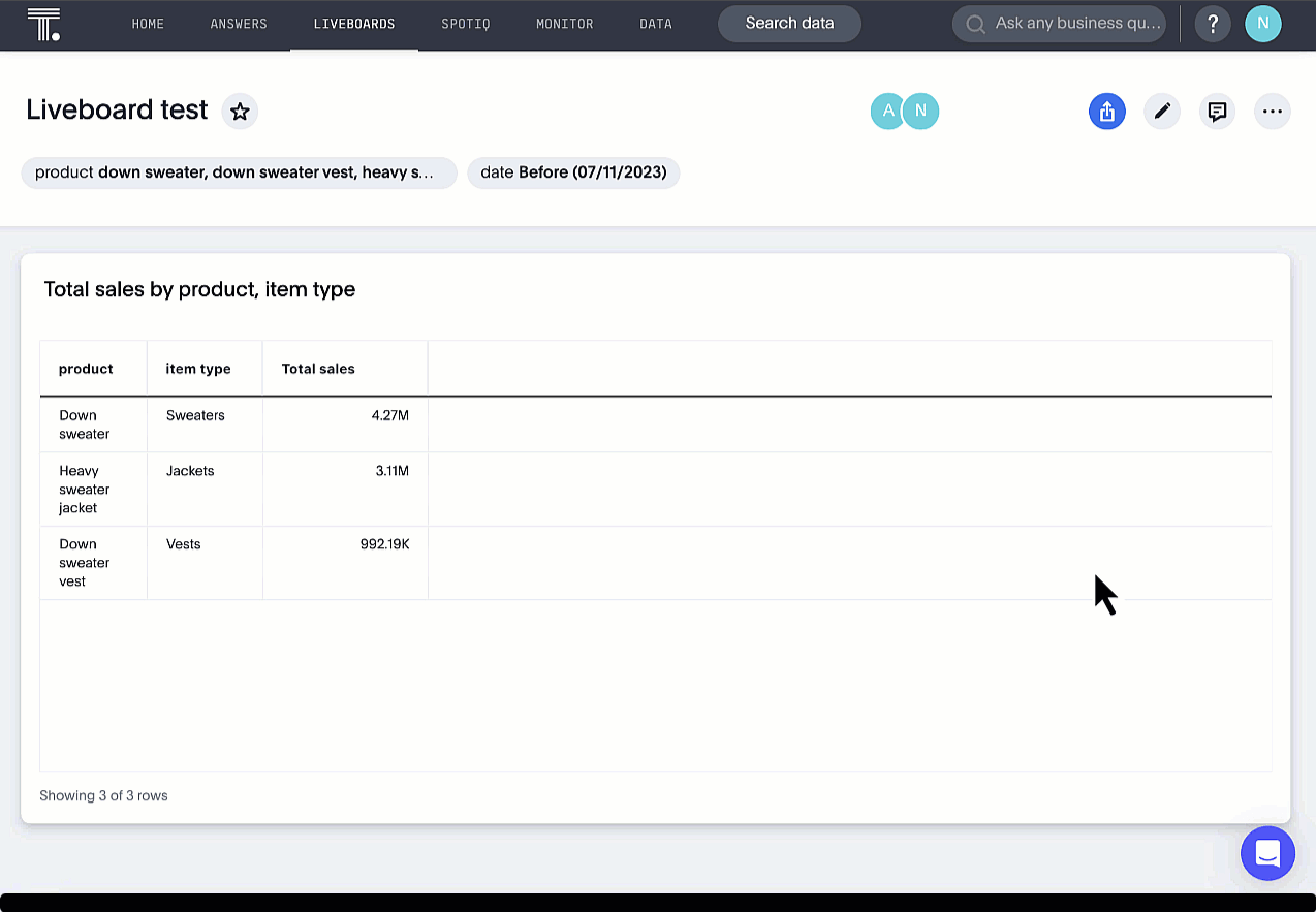 An animation of the process of editing a filter name