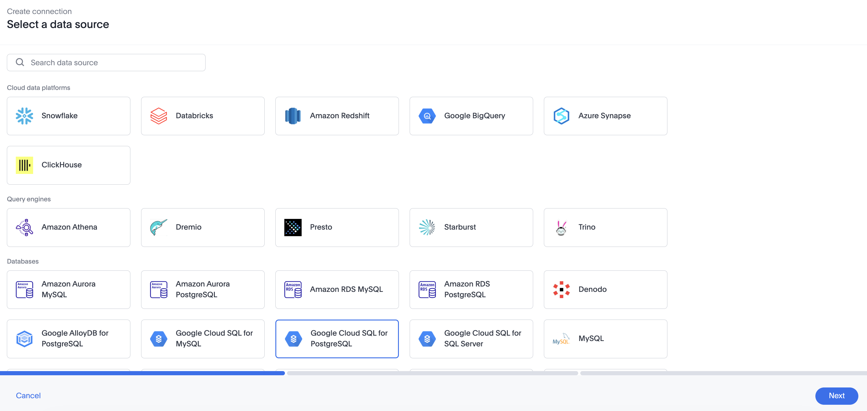 Add a Google Cloud SQL for PostgreSQL connection