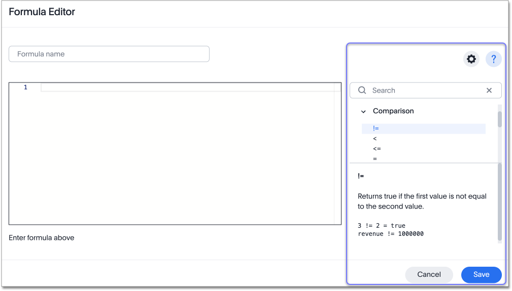 Formula Editor help