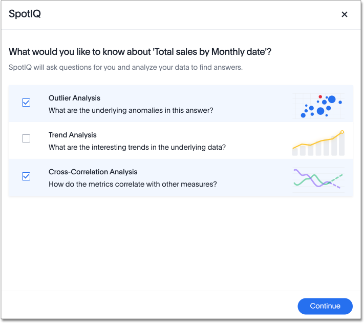 Choose analysis type