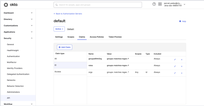 OIDC Org Config