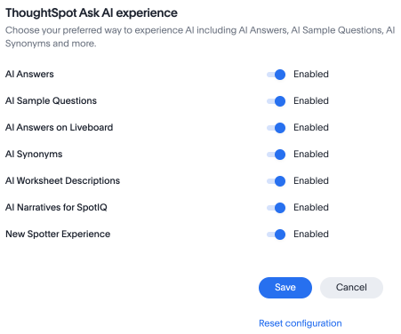 Enable all AI features