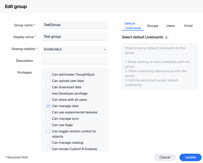 Group privileges without RBAC enabled