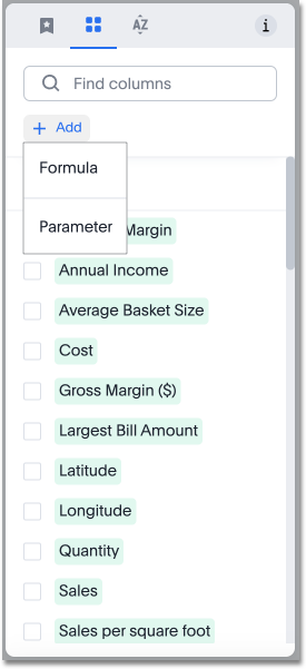Add a formula or Parameter to an Answer