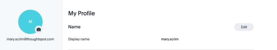 Edit your display name from the profile