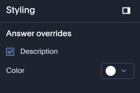 Styling Answer Overrides