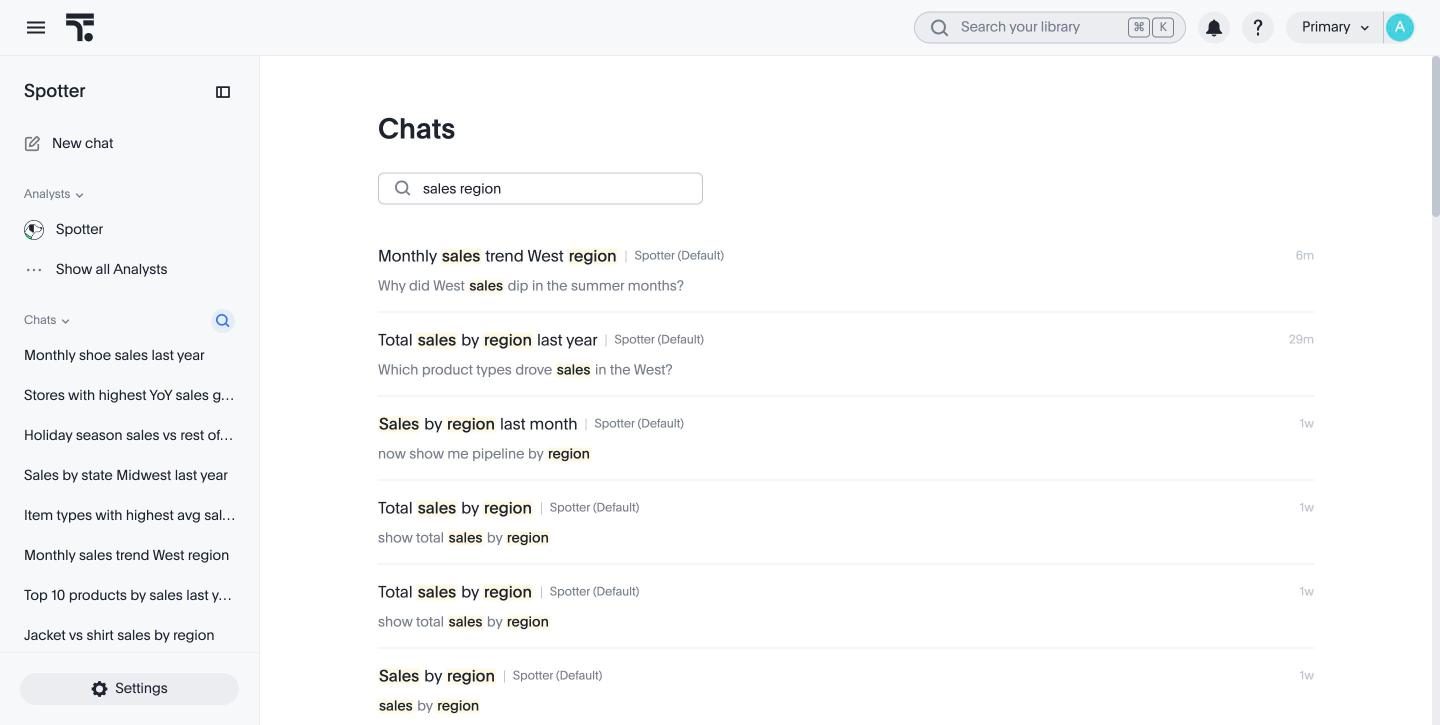 chats searched