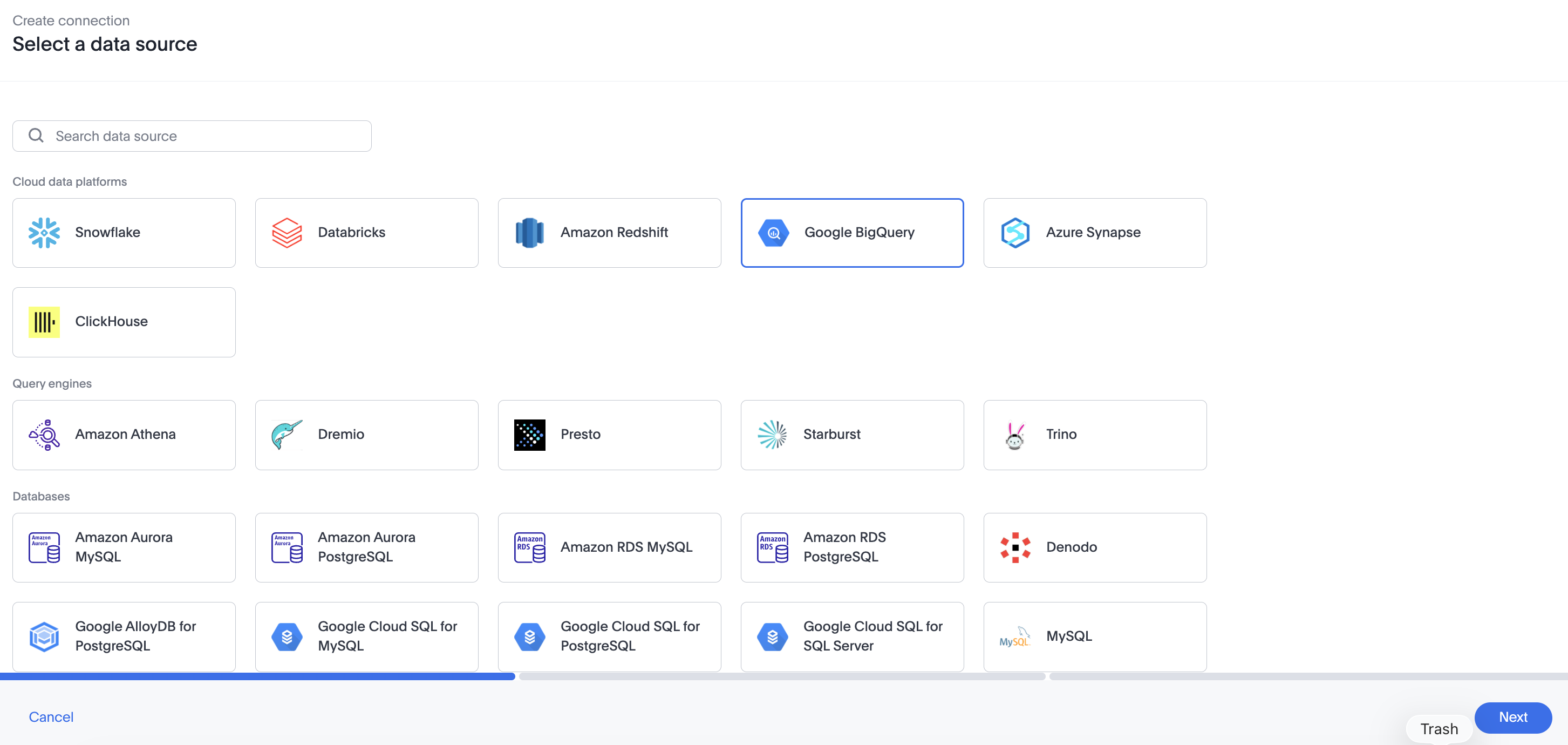 Add a GBQ connection