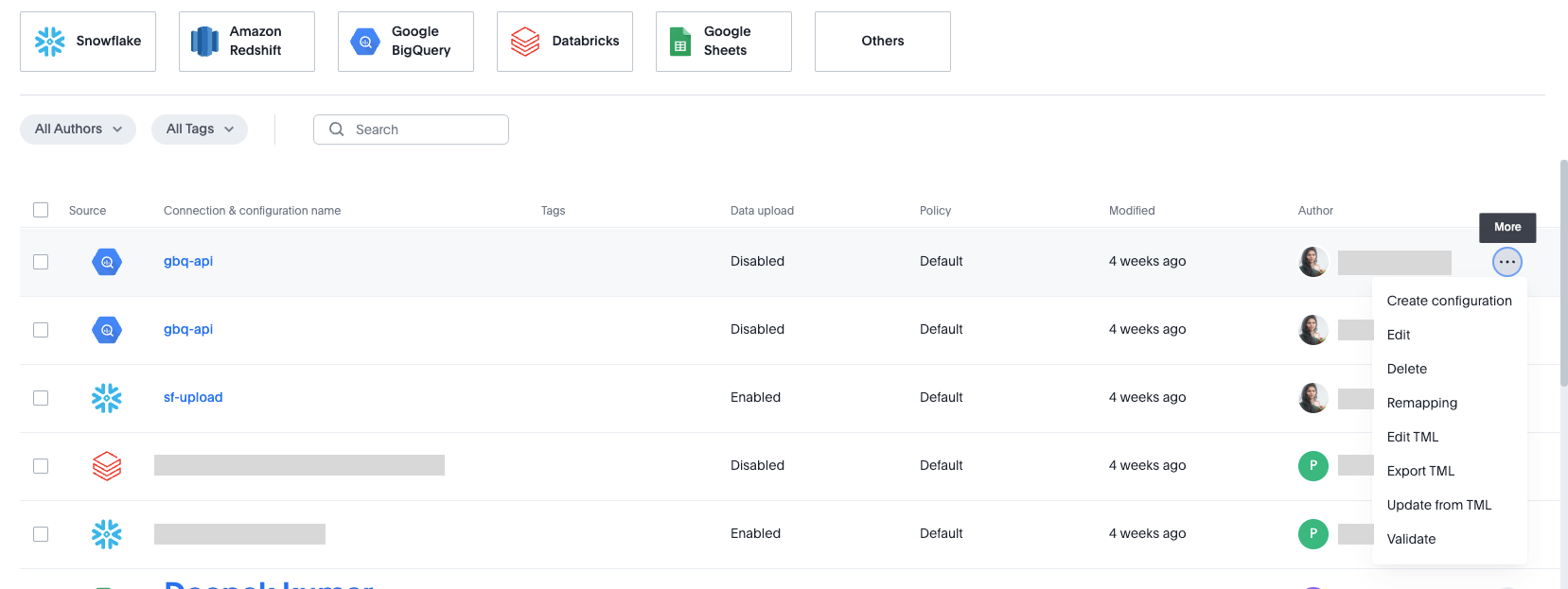 Select "Create configuration"