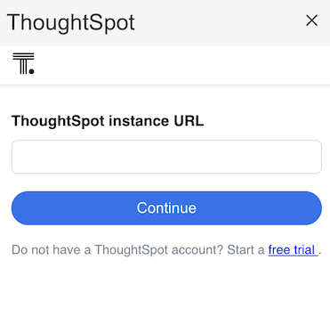 Enter the url for your TS instance