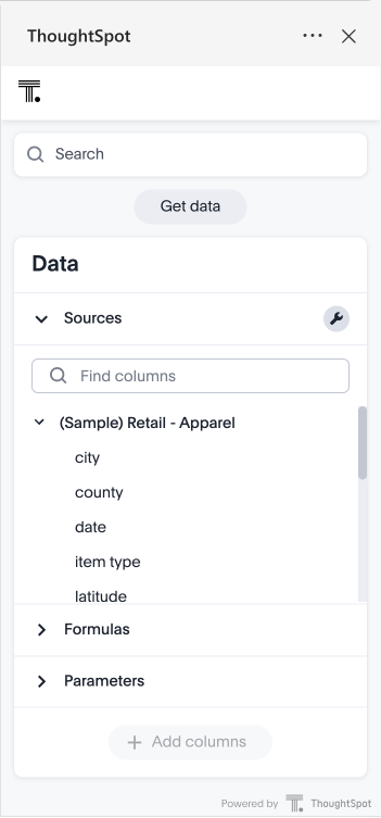 Click on Choose sources for selecting the relevant Model