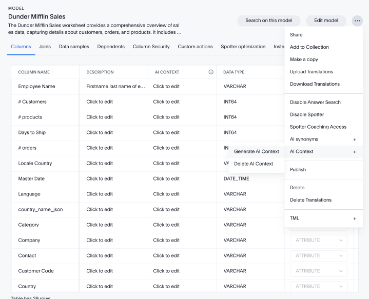 Select Generate AI Context