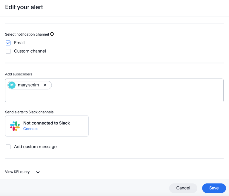 Slack edit your alert
