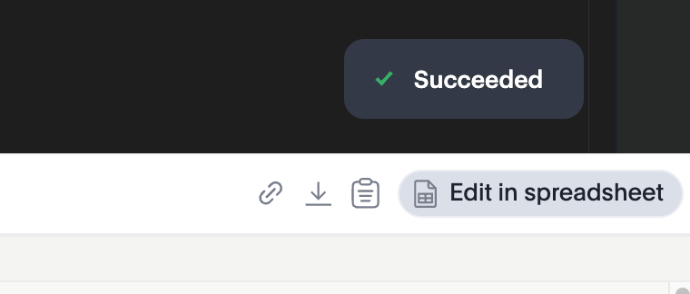 Publishing dataset succeeded.