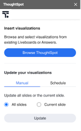 Manual update of elements on the slide.