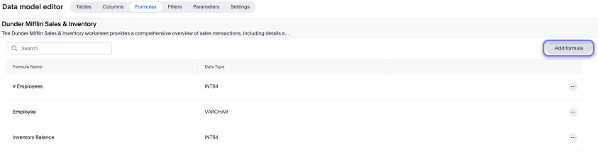 Create a new formula for your Model