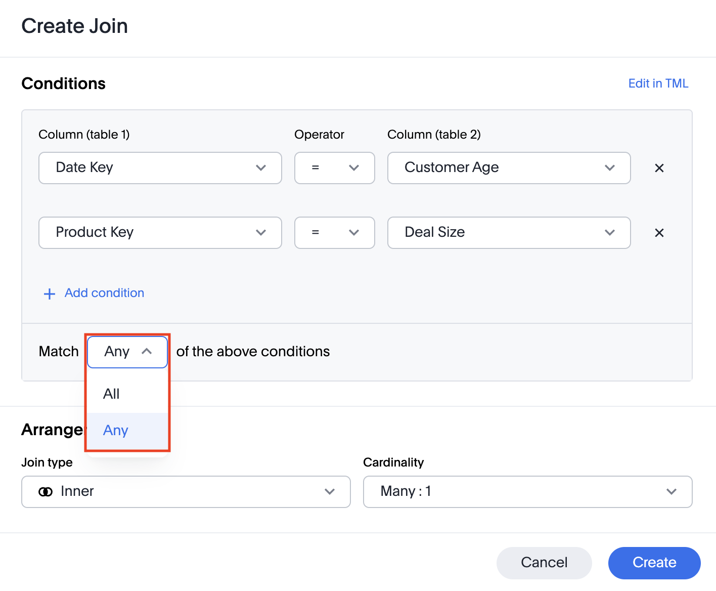 Match any or all of the above conditions.