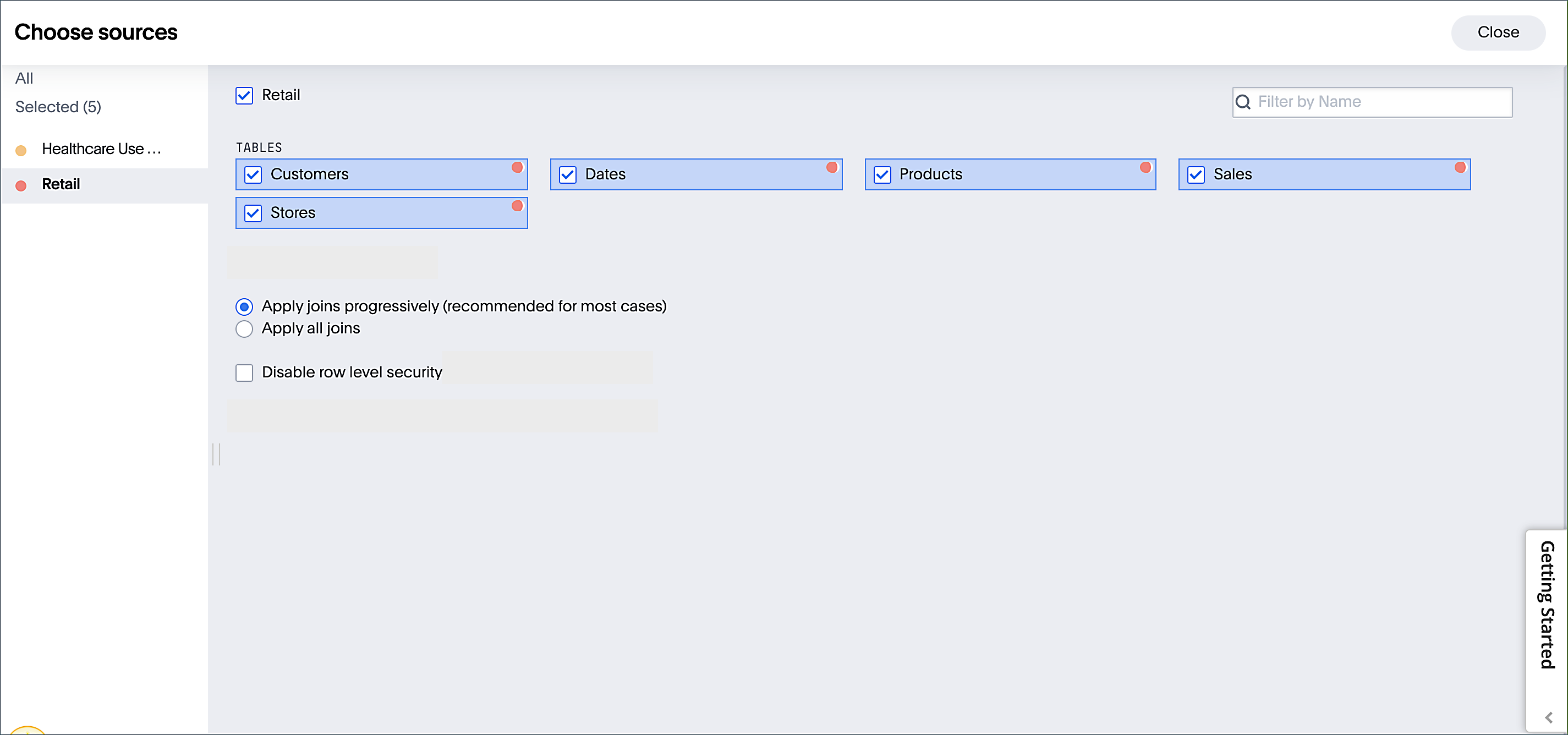 Click on all your sources