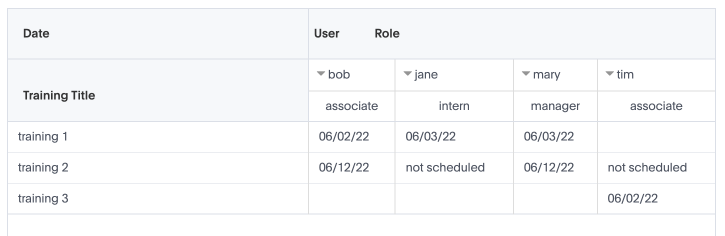 Display attributes in pivot table cells