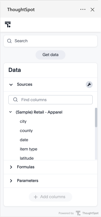 Click on Choose sources for selecting the relevant Model