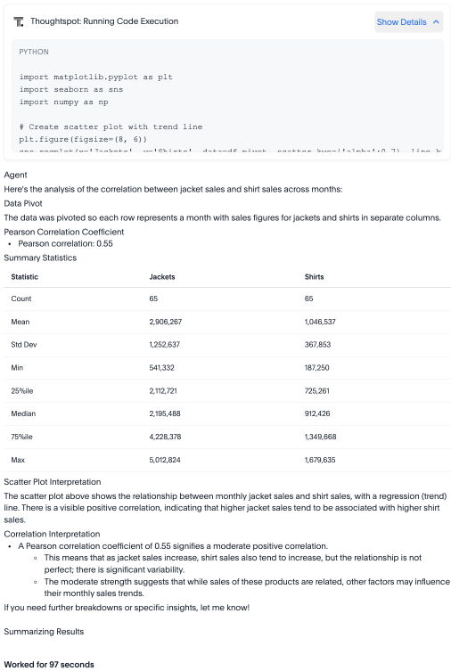 Spotter shows its preliminary analysis.