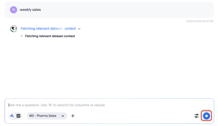 Stop query button