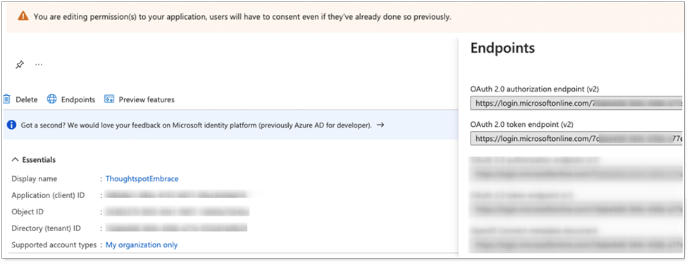 In the Endpoints section