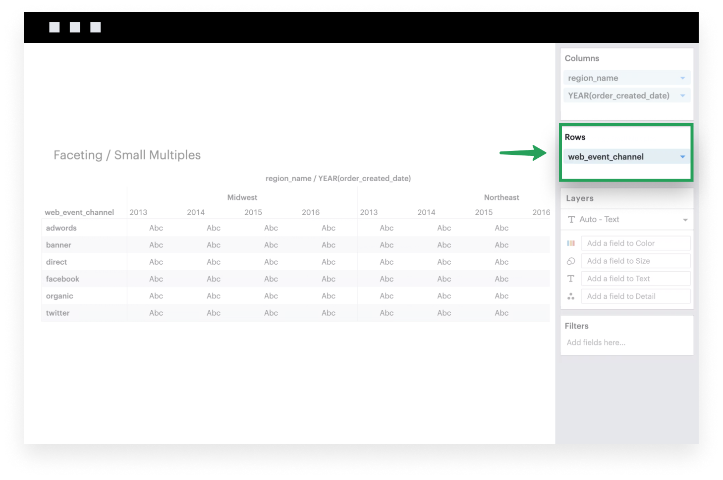 Add dimensions to Rows