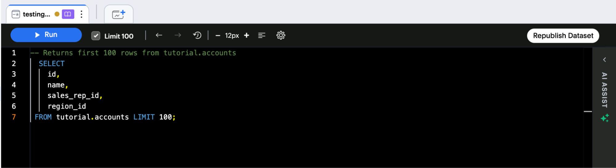 Publish to the Data workspace