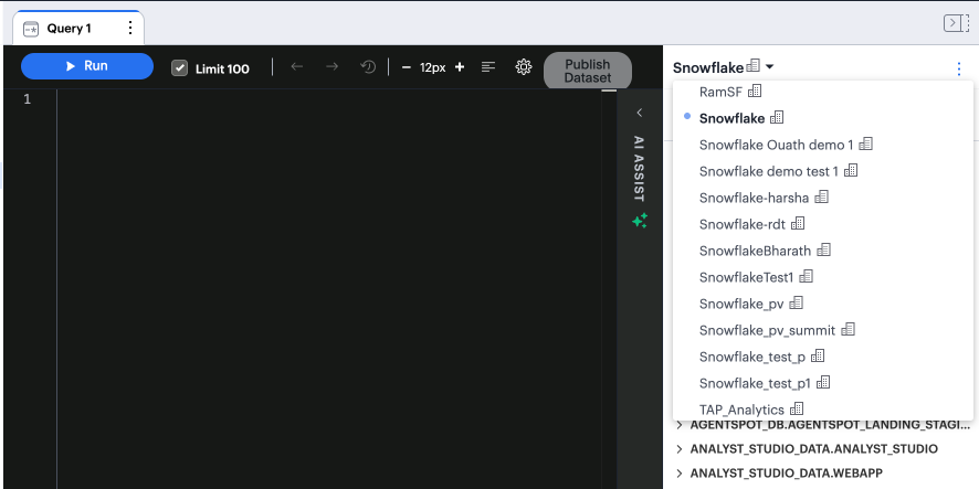 Select a connection