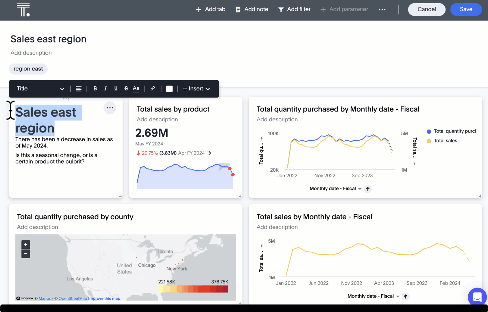 Note tile new features