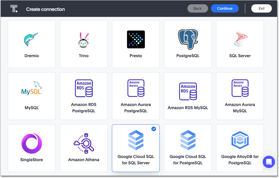 Add a Google Cloud SQL for SQL Server connection