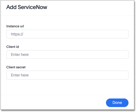 ServiceNow instance url