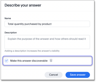 answer discoverable