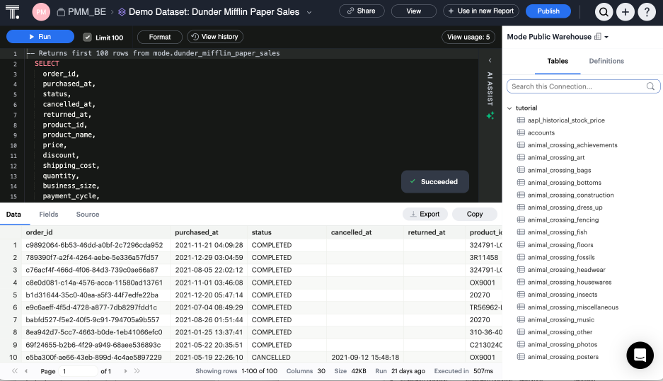 Create a dbt Semantic Layer Dataset