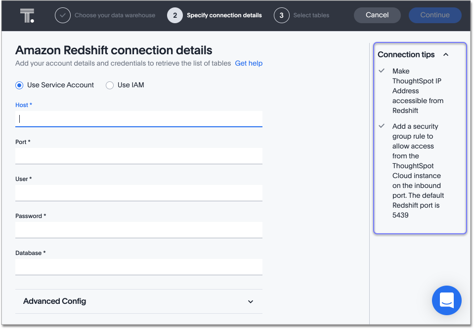 free trial add connection redshift