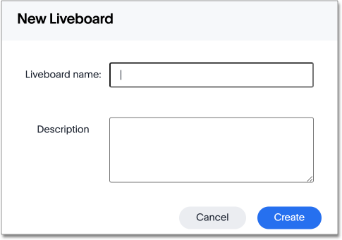 New Liveboard dialog box