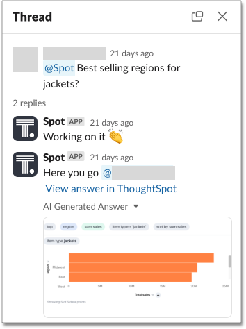 ThoughtSpot Slack app