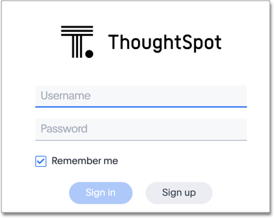 Sign in to ThoughtSpot