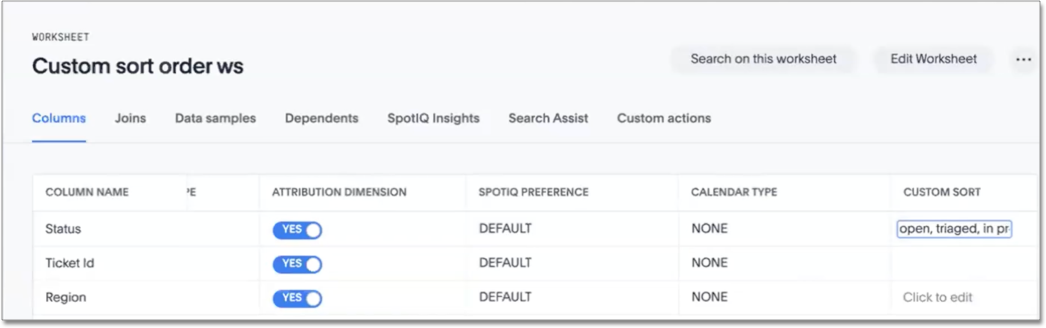 Custom sort order