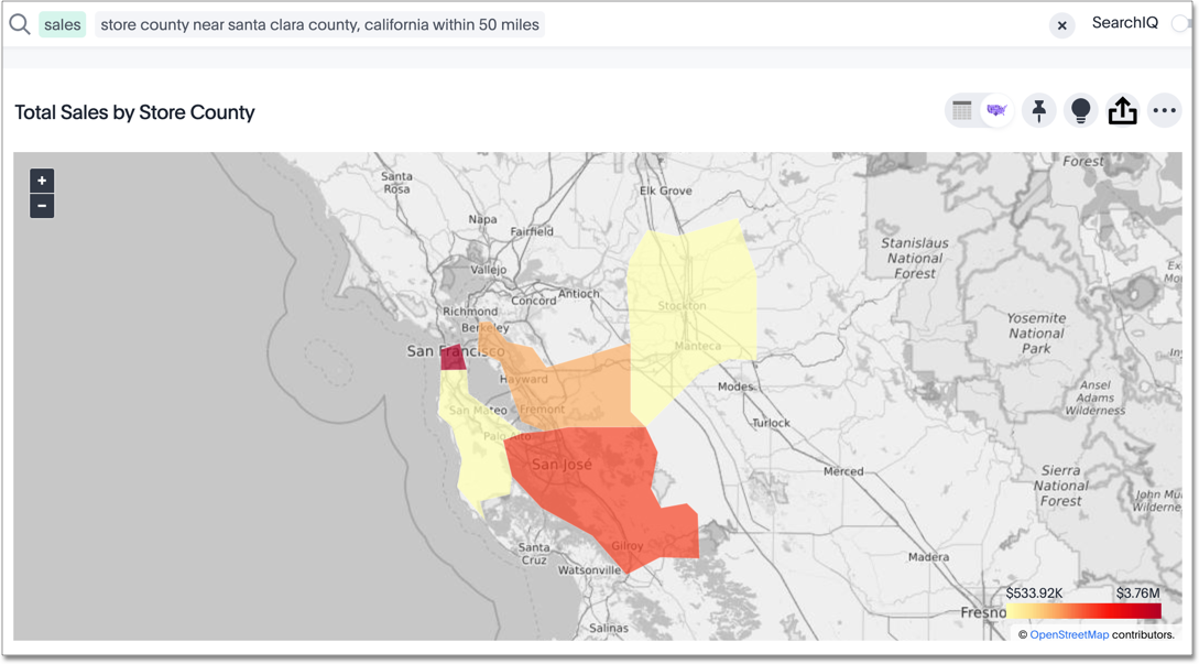 Proximity search with the near keyword